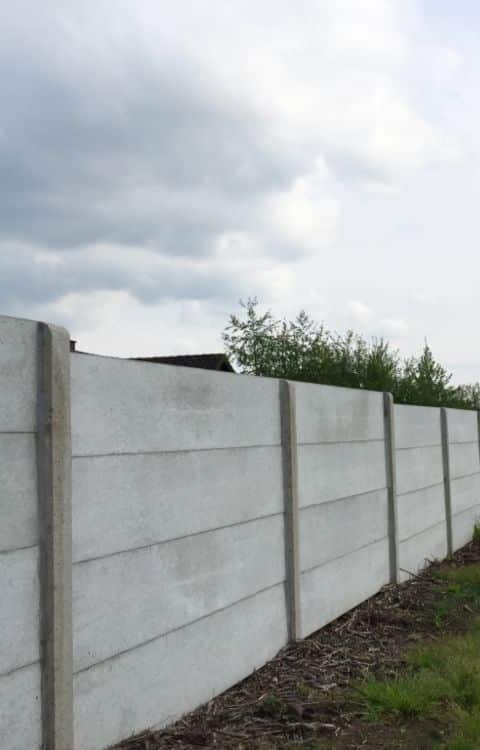 concrete garden fence