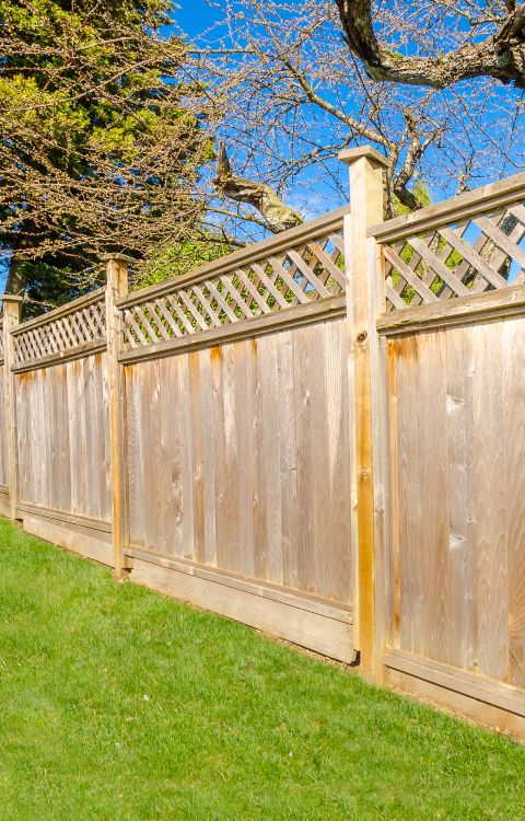 wood garden fence